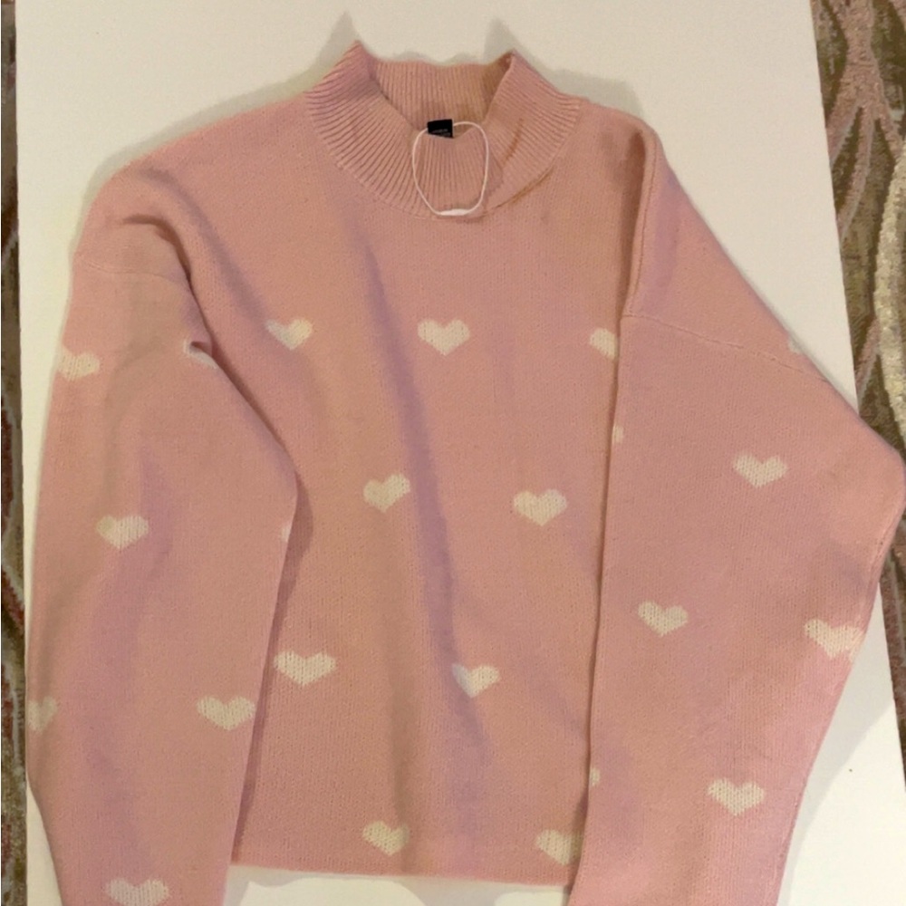 Pink Heart Sweater